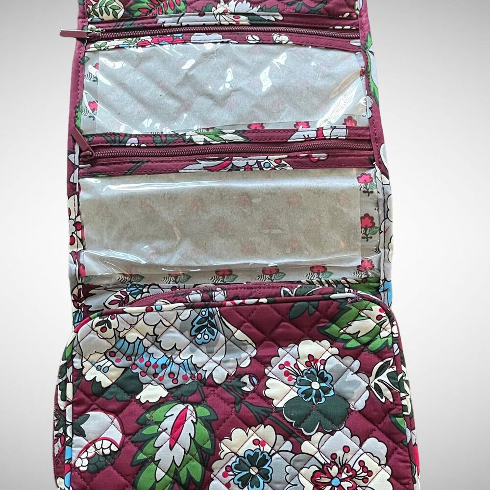 Vera Bradley Bordeaux Blooms Iconic Compact Hanging Organizer New with Tags - Picture 3 of 6